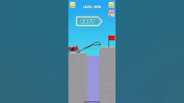 Draw bridge puzzle game level 1676 #gaming #drawing #Shorts