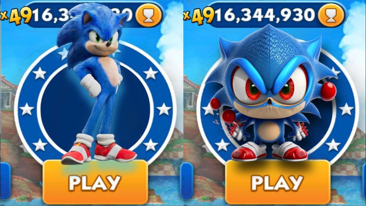 Sonic Dash VS Baby Sonic _ Movie Sonic vs All Bosses Zazz Eggman - YouTube