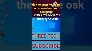 How to open keyboard on screen from run command| shortcut #computershortcuts #techshorts #windows