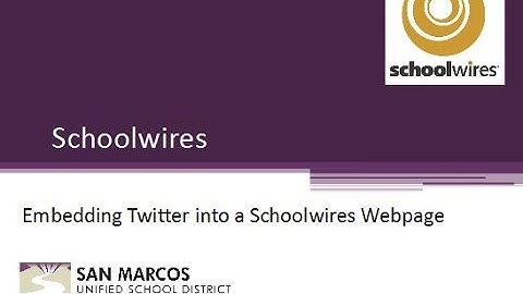 Embedding Twitter into Schoolwires