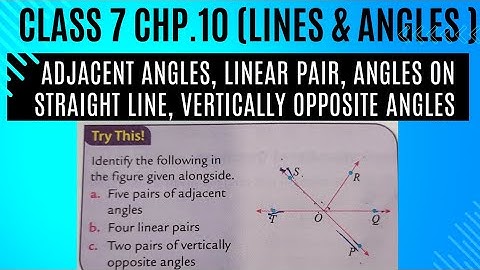 Learn what are adjacent, vertically opposite, linear pair, angles on  straight line. Clear Concept.