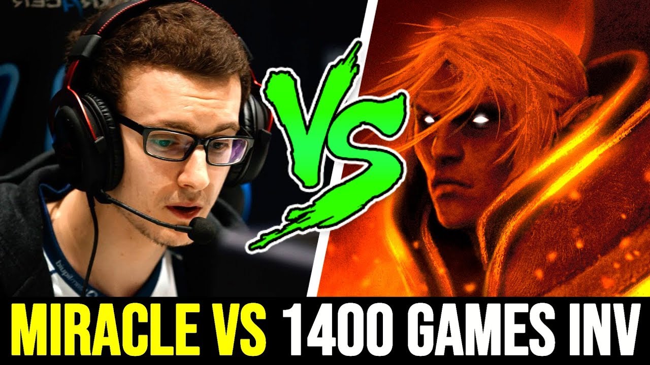 How Miracle Deal With 1400 Games Invoker Spammer 7 22 Dota 2 Youtube