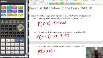 Binomial Distribution on the Casio FX CG50AU