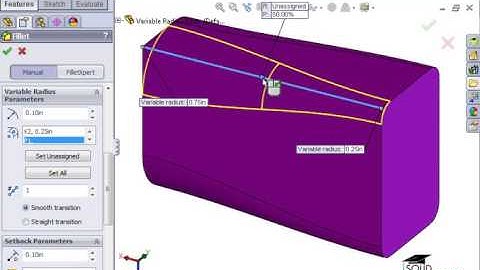 2 Advanced Fillets   2 Variable Radius Fillets