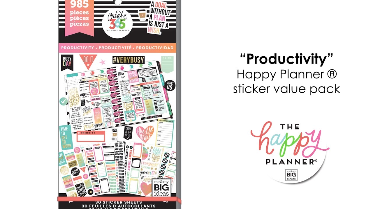 Value Pack Stickers - Productivity - Happy Planner® Preview 