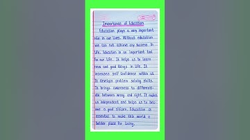 Essay on Importance of Education/Importance of Education essay/Essay Importance of Education English