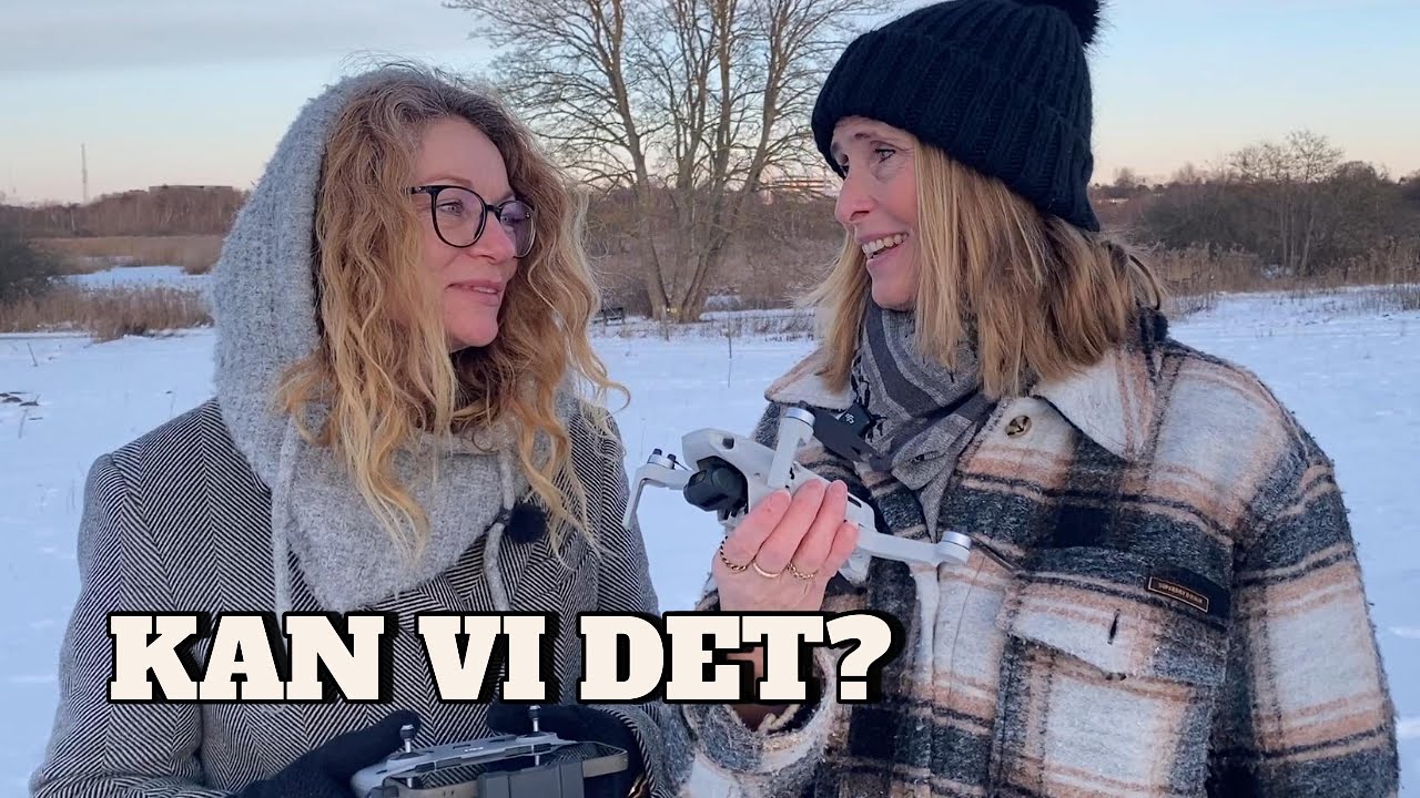 Vi prøver at flyve en drone for første gang.
