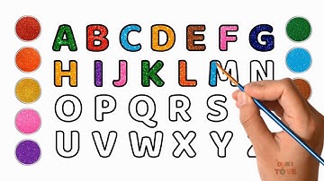 Vẽ Và Tô Màu Bảng Chữ Cái Tiếng Anh | Draw Step-by-Step Alphabets for kids | Duki Tô Vẽ