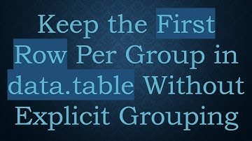 Keep the First Row Per Group in data.table Without Explicit Grouping