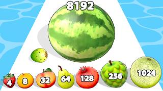 FRUIT EVOLUTION WATERMELON RUN - Level Up Fruits Max Level Gameplay (Fruit Rush 3D Games) screenshot 3