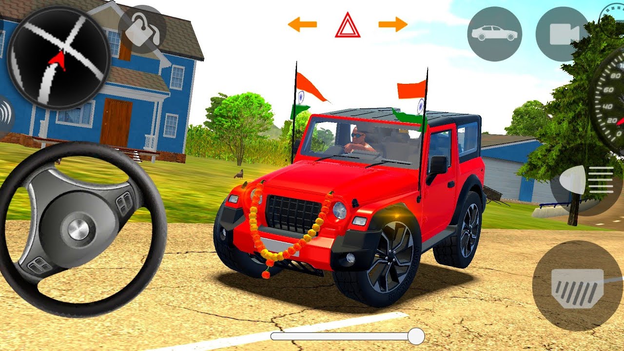 Modified Mahindra Thar😈Games:Indian Red Thar (Gadi Wala Games) Car Game Android Game - 