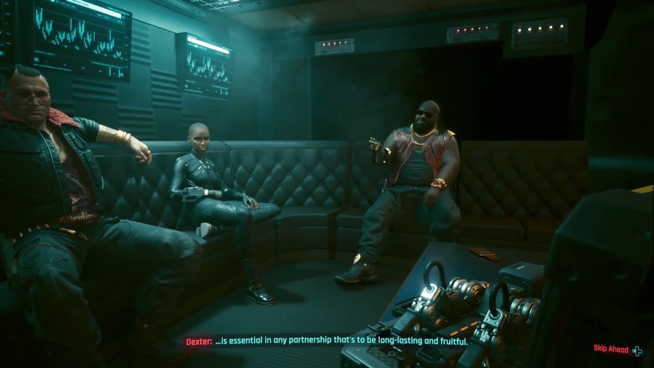 Ви, Джеки, Ти Бэг и Декстер Дешон обсуждают работу.