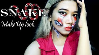 Easy MakeUp Tutorial Snake Illusion | Make Up Look | Face Painting Tutorial | Beauty Addict Id
