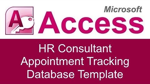 Microsoft Access Human Resources Consultant Appointment Tracking Database Template