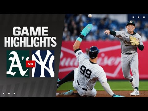 As vs. Yankees Game Highlights (4/25/24) 