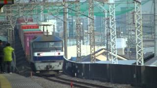 EF210-110（新）　5584レ貨物列車　西浦和駅通過