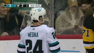 Famous Jaycob Megna (SJS24) | All Shifts - 2nd Period | San Jose Sharks at Pittsburgh Penguins 1 28 2023 Profile