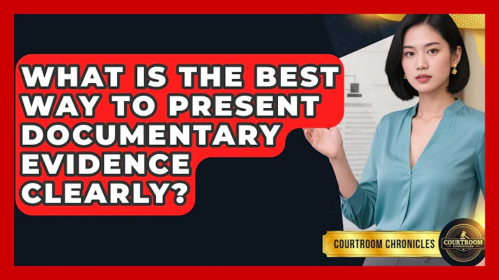 What Is The Best Way To Present Documentary Evidence Clearly? - Courtroom Chronicles