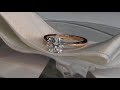 2 carat round cut diamond solitaire ring in rose gold