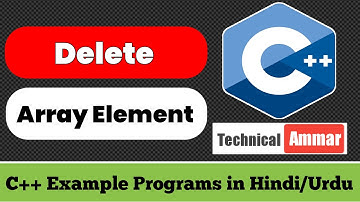 How to Delete an Element in an Array in C++ | C++ Example Programs #90
