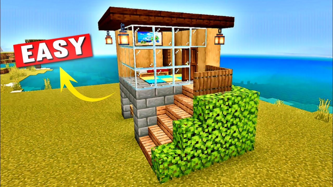 Minecraft Easy Survival House Tutorial🏠 | How To Build Starter House In ...
