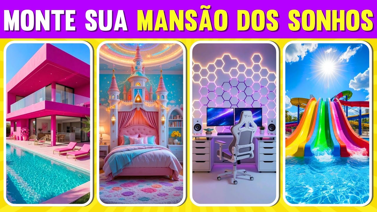 💎 MONTE SUA MANSÃO DOS SONHOS 🏡 ESCOLHA CADA DETALHE 🏰💛