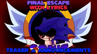 Final Escape WITH LYRICS Teaser | Vs. EXE [The Encore Collection]
