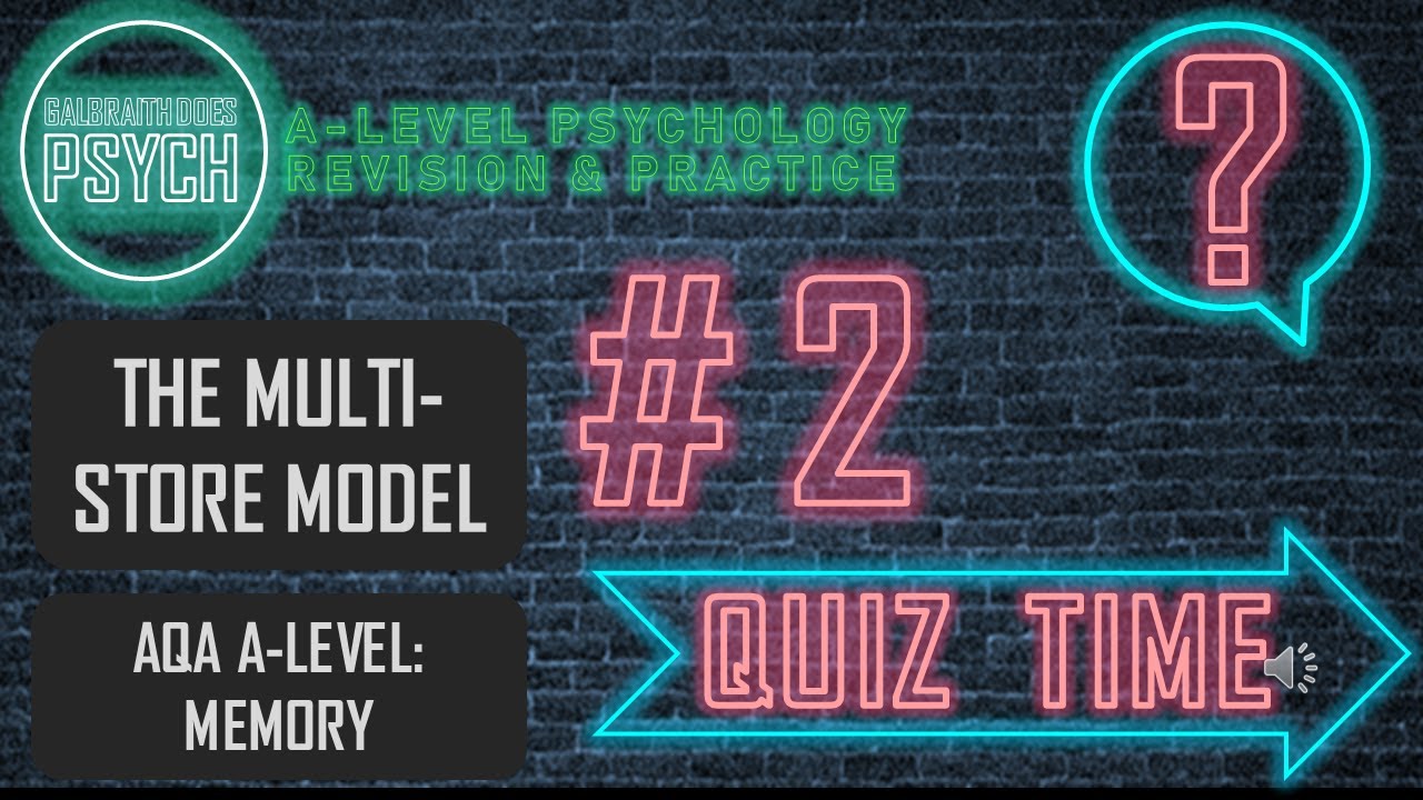 Quiz: Multi-store model - Memory - A-Level Psychology