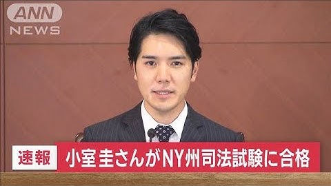 【速報】小室圭さんNY州の司法試験に合格　3回目の挑戦(2022年10月21日) - 天天要聞