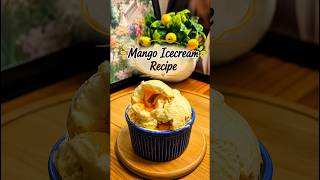 2 Ingredient Mango Ice Cream No Machine No Eggs | Kitchen Zaika #Shorts
