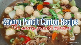 Savory Pancit Canton The Saucy Pancit Canton Recipe Mhans Lutong Pinoy Recipe