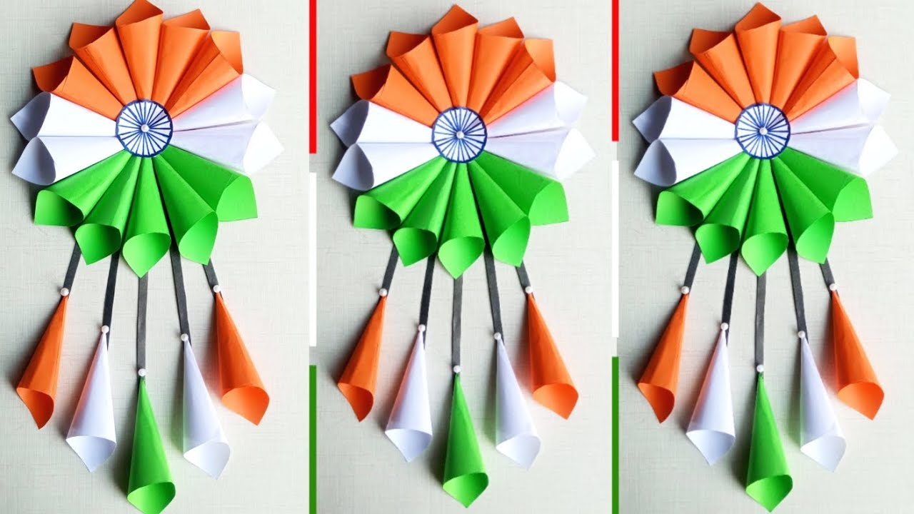 Republic Day Wall Decoration Ideas Tricolor Wallhanging Craft