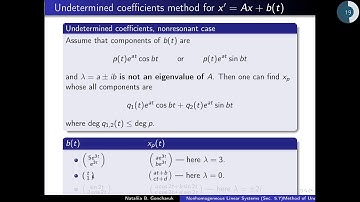 Nonhomogeneous equation -- Undetermined coefficients (Nonresonant case)