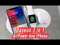 BASEUS 3 in 1 - зарядная станция AirPower для iPhone Apple Watch и AirPods