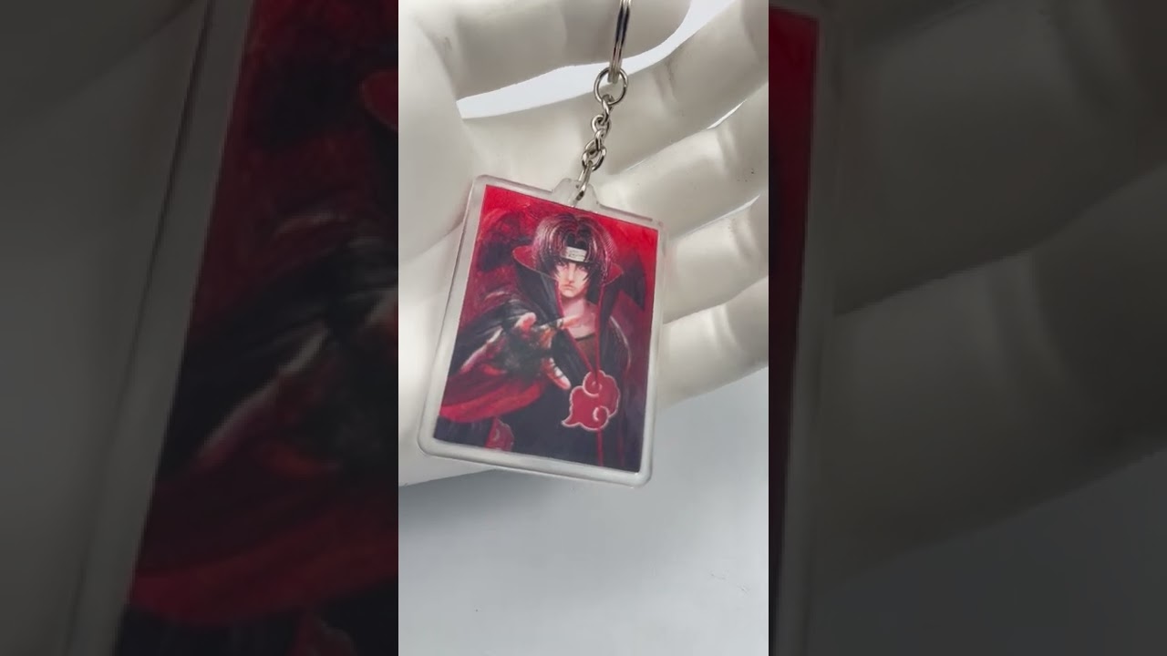 Sasuke Uchiha 3D Keychain Lenticular Flip Effect Naruto Anime