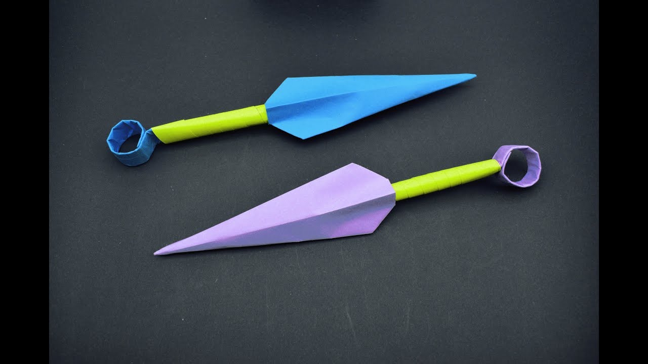easy how to make a paper kunai knife step by step