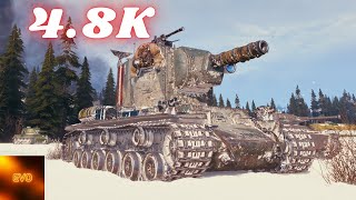 : KV-2 (R)  4.8K  Damage 7 Kills & KV-2  5K Damage 9 Kills  World of Tanks