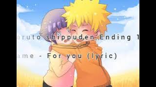 Naruto shippuden Ending 12 💞 Name - For you lyrics Naruto x Hinata💕😍