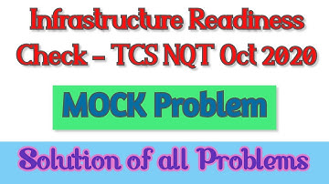 Infrastructure readiness check - TCS NQT oct 2020 problem || Solution of all Problems 🙏🙏