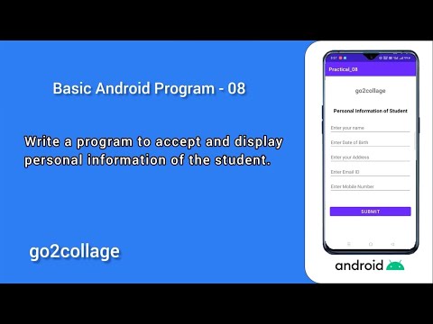 EP 08 | Android Studio | Basic Program I go2collage
