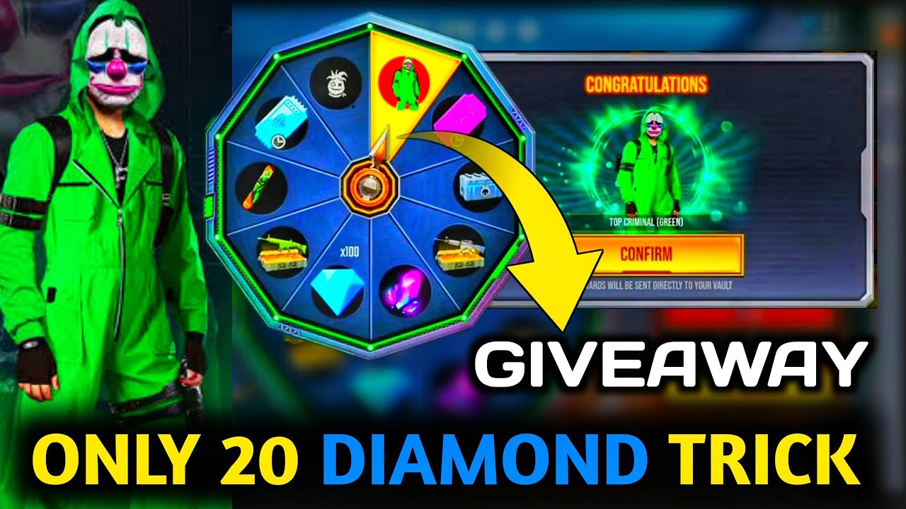 Green Criminal Only 20 Diamond !! Free Fire Top Criminal Bundle !! I