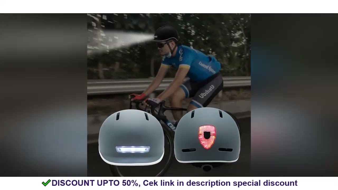 Portable Outdoor Bicycle Helmet USB Charging Riding Taillight Lightweight Cycling Helmet LED Recharg
