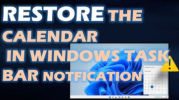 Get Your Calendar Back on WINDOWS 11 Taskbar in 5 Minutes!