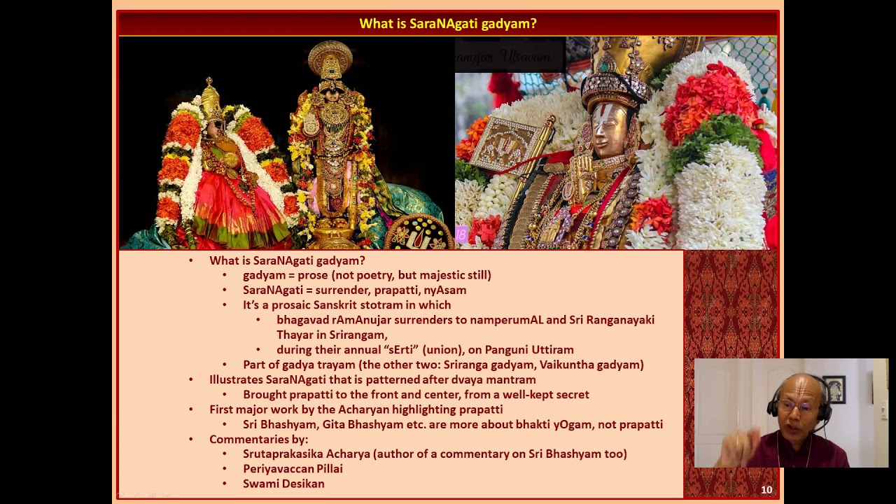 Part 1, SaraNAgati gadyam, bhagavad rAmAnujar, upanyAsam, meaning, prapatti