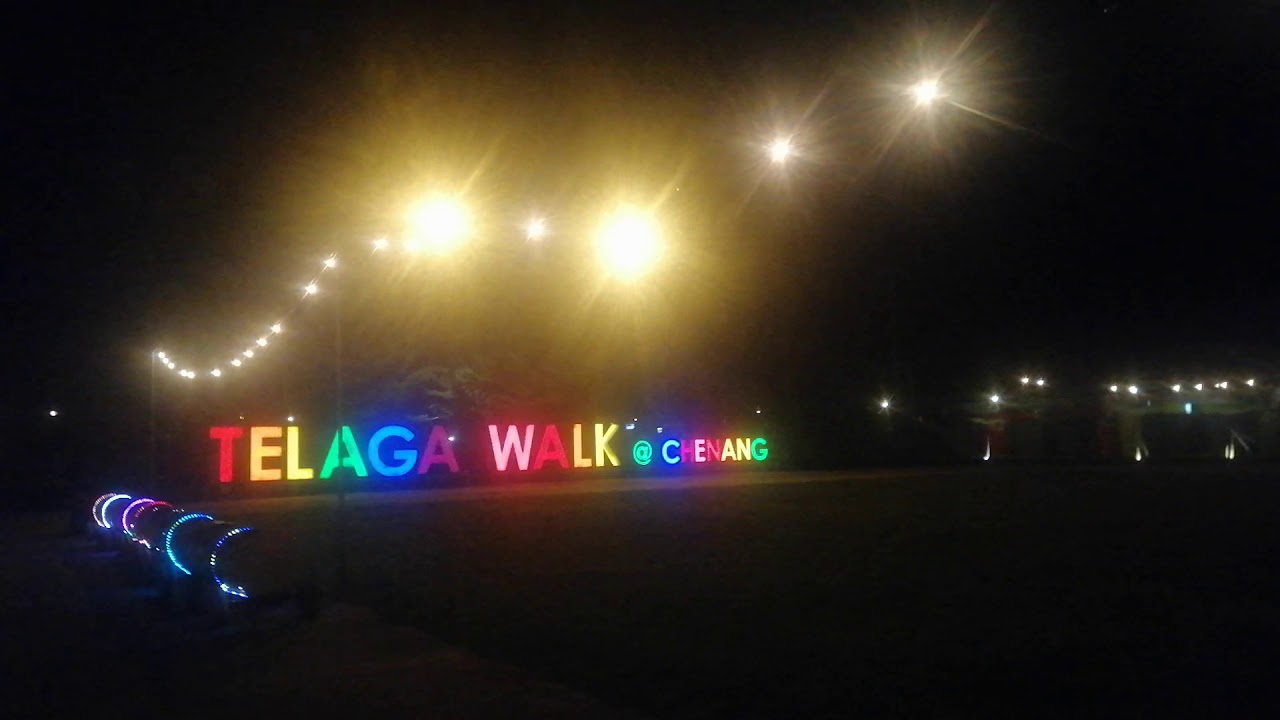 Keindahan Telaga Walk Pantai Cenang P Langkawi Bila Malam Youtube