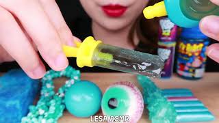 ASMR CUBE JEWEL CANDY, QUICK BLAST SPRAY SOUR CANDY, NERDS ROPE, MERMAID JELLY EATING SOUNDS MUKBANG screenshot 2