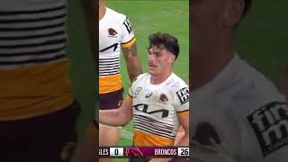 Farmworth uses strength to score from dummy half! #nrl #shorts