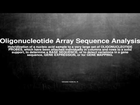 Medical vocabulary: What does Oligonucleotide Array Sequence Analysis mean