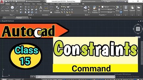 constrain in autocad | autocad constrain