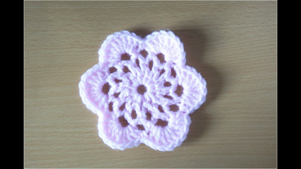 かぎ針編みの花のモチーフ １５　How to Crochet Flower Motif